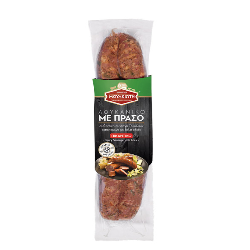 Saucisse de porc & poireaux piquantes 350gr